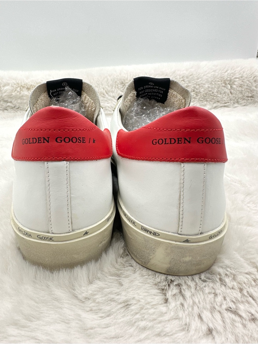 Golden Goose Hi Star White Blue Red Platform Sneaker Men’s size 44 US 11 - Picture 7 of 15